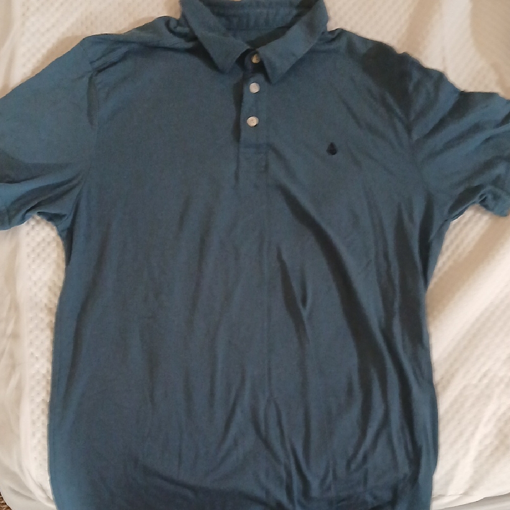 Volcom Men's Teal Polo Shirt